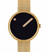 Picto 30 mm Black / Gold Steel